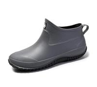 Pearleaf Wellington Rain Boots Mens Womens Outdoor Garden Wellies Boots Short Ankle Waterproof Shoes Grey UK 3