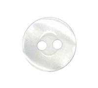 Pearlescent 2 Hole Shirt Buttons White 11.5mm (10)