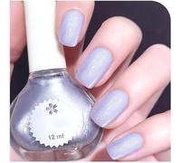 Pearlescent Lavender Nail Polish with Fine Shimmer Finish - Long-Lasting Quick Dry Sparkle Varnish for Elegant Everyday Manicure, Chip-Resistant Vegan Formula in 12 ml Bottle with Even Glossy