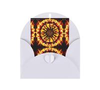 Pearlescent paper greeting cards with envelopes, double-sided pearlescent, suitable for holiday greetings and invitationsTurning the flame White