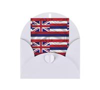 Pearlescent paper greeting cards with envelopes, double-sided pearlescent, suitable for holiday greetings and invitationsFlag of Hawaii American White
