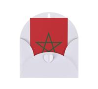 Pearlescent paper greeting cards with envelopes, double-sided pearlescent, suitable for holiday greetings and invitationsFlag of Morocco White