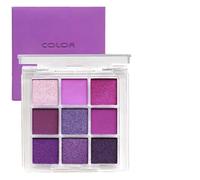 Pearlescent Purple Eyeshadow Palette - 9 Shades, Matte & Shimmer mix, Waterproof and Long-Lasting Formulation, Intense Color Pigments, Pressed and Mixable Shades, Ideal for Girls and Women