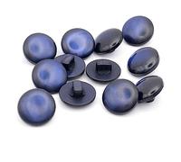 Pearlescent Shank Buttons Blue 15mm (20)