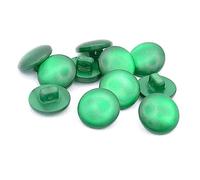 Pearlescent Shank Buttons Green 15mm (10)