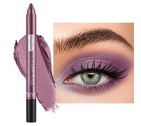 Pearlescent Silkworm Eyeshadow Pencil Crayon Lasting Waterproof and Not Blooming Shiny Pearlescent Gel Pen 12 Color Eye Shadow Pen(Fog Purple)