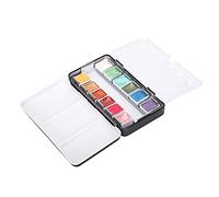 Pearlescent Watercolor Paint Set - Vibrant Colors, Water - Soluble, Easy Mixing for Art Projects + Portable Iron Box Case with Carry Handle for Artists & Hobbyists (type 1)