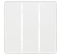 BG Electrical Triple Wall Light Switch, 2-Way, Edge-to-Edge Rockers, Screwless Appearance, Round Edges, Evolve, Pearlescent White, 20A, 16AX, PCDCL43EW