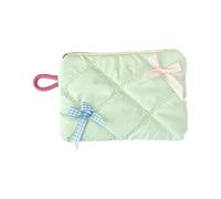 Pearlescents Bowknot Decorated Storage Bag Multipurpose Makeup Toiletry Organizers Portable Travel Cosmetic Pouches Fabric Makeup Pouch