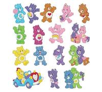 PearlGirl Kawaii Diamond Painting Stickers,Yellow Bear Tigger Caring Bear Couple Gem Art Kits with Holographic Diamond Art Stickers - Gem Diamond Painting Kits