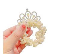 PearlHair Tie Rhinestone Ponytail Holder PearlScrunchies PrincessCrown Scrunchies PearlCrown PearlPonytail Holder