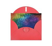 Pearlized Greeting Card with Envelope Blank Notecard for Thank You Invitations Sympathy Classic Snake Skin Print