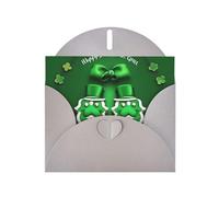 Pearlized Greeting Card with Envelope Blank Notecard for Thank You Invitations Sympathy Happy St. Patrick's Day Print