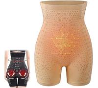 PEARLMOON Ice Silk Ion-Fiber Repair Shaping Shorts,Detox and Slimming Shorts,Firming Shapewear,High Waisted Tummy Control Shapewear Shorts,Instantly Improve Body Shape (Beige, XL)