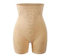 PEARLMOON Ice Silk Ion-Fiber Repair Shaping Shorts,Firming Shapewear,Instantly improve body shape (Standard, Beige, M)