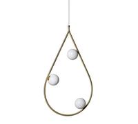PEARLS 80 Pendant Brass/Opal