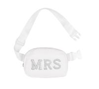 Pearls Accented Bridal Belt Bag Chest Pack for Bride Bridesmaids Formal Event Bachelorette Party Mrs Bride Pearls Accessory