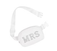 Pearls Accented Bridal Belt Bag Chest Pack for Bride Bridesmaids Formal Event Bachelorette Party Pearls Letter Wedding Accessory