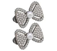 Pearls Bows Jeans Waist Tightener Adjustable Trouser Button Pin Detachable Pins Pearls Bows Pins Trousers Waist Buckle Detachable Pin