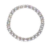 PEARLS & COLORS - Bracelet Genuine Freshwater Cultured Pearls 3-4 mm - AAA+ Quality - Adjustable Size - Women's Jewellery