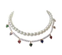 Pearls Dog Cats Collar Necklace With Rhinestones Fancy Cats Wedding Collars Jewelry Girls Puppy Accessories Pet Jewelry Accessories