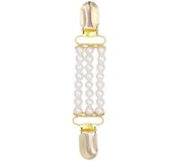 Pearls Fixed Strap Charm Pin Brooch Beaded Cardigan Clip Suitable for Enhancing Styles and Security Sweater Fastener