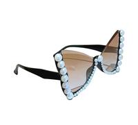 Pearls Frame Butterfly Sunglasses with Cats Eye Shape for Women Fashion Accessories Elegant Pearls Frame for Women Fashion Accessories
