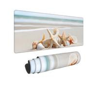 Pearls Seashell Theme Gaming Mousepad Large Waterproof Non-Slip Desk Mat for Home Office Work Computer, Keyboard Pad Work from Home Essentials - 80x30cm