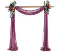 Pearls Tulle Wedding Arch Backdrop Multipurpose Arch Curtain for Various Occasion Celebration Decoration Pearls Tulle Wedding Arch Decors