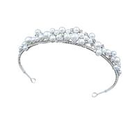 Pearls Wedding Crowns with Delicate Rhinestones Daily Hair Accessory Suitable for Complement Various Dress Styles Fashion Hair Chaplet