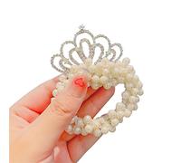PearlScrunchies PrincessCrown Scrunchies PearlCrown PearlHair Tie Rhinestone Ponytail Holder PearlPonytail Holder