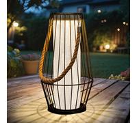 pearlstar Large Solar Lanterns for Outside, IP44 Outdoor Solar Lantern，Upgrade Solarpanel 1200mah Hanging Lights Outdoor Garden, Waterproof Lamp for Patio Yard Garden Porch Tabletop Decor