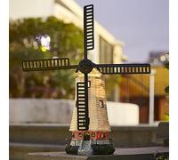 pearlstar Solar Garden Outdoor Windmill Lighthouse - 20" Solar Powered LED Lighthouse Garden Statue Waterproof Decorative Light for Women Mom Landscape Decor Lawn Table Patio Pathway Yard