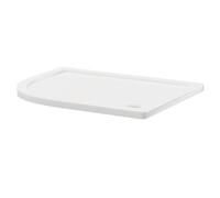 Pearlstone Left Hand Offset Quadrant Shower Tray | White | Acrylic/Stone Resin | 1000mm x 800mm x 40mm