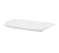 Pearlstone Left Hand Offset Quadrant Shower Tray | White | Acrylic/Stone Resin | 1200mm x 800mm x 40mm