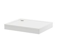 Pearlstone Rectangular Shower Tray and Plinth | White | Acrylic/Stone Resin | 1000mm x 800mm x 40mm