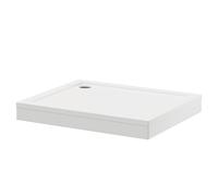 Pearlstone Rectangular Shower Tray and Plinth | White | Acrylic/Stone Resin | 1100mm x 900mm x 40mm