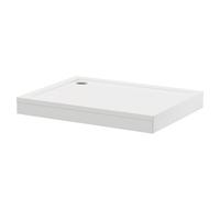 Pearlstone Rectangular Shower Tray and Plinth | White | Acrylic/Stone Resin | 1200mm x 900mm x 40mm
