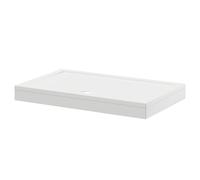 Pearlstone Rectangular Shower Tray and Plinth | White | Acrylic/Stone Resin | 1300mm x 800mm x 40mm