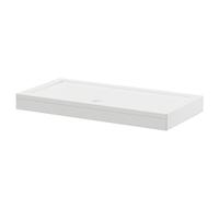 Pearlstone Rectangular Shower Tray and Plinth | White | Acrylic/Stone Resin | 1400mm x 700mm x 40mm