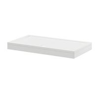 Pearlstone Rectangular Shower Tray and Plinth | White | Acrylic/Stone Resin | 1400mm x 760mm x 40mm