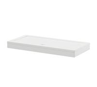 Pearlstone Rectangular Shower Tray and Plinth | White | Acrylic/Stone Resin | 1600mm x 700mm x 40mm
