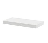 Pearlstone Rectangular Shower Tray and Plinth | White | Acrylic/Stone Resin | 1600mm x 760mm x 40mm