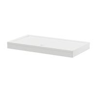 Pearlstone Rectangular Shower Tray and Plinth | White | Acrylic/Stone Resin | 1600mm x 800mm x 40mm
