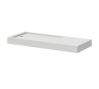 Pearlstone Rectangular Walk In Shower Tray and Plinth | White | Acrylic/Stone Resin | 1700mm x 700mm x 40mm
