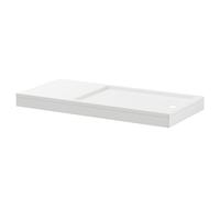 Pearlstone Rectangular Walk In Shower Tray and Plinth | White | Acrylic/Stone Resin | 1700mm x 800mm x 40mm