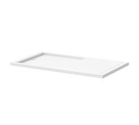 Pearlstone Rectangular Walk In Shower Tray | White | Acrylic/Stone Resin | 1400mm x 800mm x 40mm