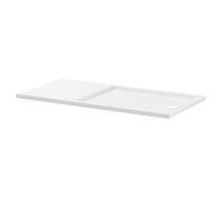Pearlstone Rectangular Walk In Shower Tray | White | Acrylic/Stone Resin | 1600mm x 800mm x 40mm