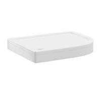 Pearlstone Right Hand Offset Quadrant Shower Tray and Plinth | White | Acrylic/Stone Resin | 1000mm x 800mm x 40mm