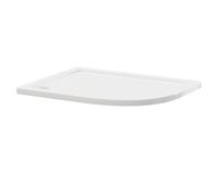 Pearlstone Right Hand Offset Quadrant Shower Tray | White | Acrylic/Stone Resin | 1000mm x 800mm x 40mm